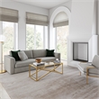 Pemberly Row Brass and Gold Rectangular Coffee Table with Glass Top