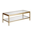Pemberly Row Traditional Metal Coffee Table Brass