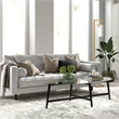 Pemberly Row Mid-Century Metal Black and Bronze and Glass Coffee Table