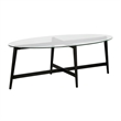 Pemberly Row Mid-Century Metal Black and Bronze and Glass Coffee Table