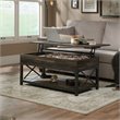 Pemberley Row Engineered Wood and Metal Carbon Oak Coffee Table Rectangular Lift-Top 41.30