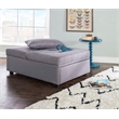 Pemberly Row Upholstered Tufted Fabric Convertible Sofa Bed with Pillow in Gray