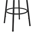 Pemberly Row 24'' Transitional Metal Swivel Barstool in Black/Tan (Set of 3)