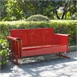 Pemberly Row Steel Bright Red Sofa Rectangular Weatherproof 65.75
