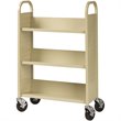 Pemberly Row Single-sided Mobile Book Cart Putty