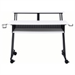 Pemberley Row MDF Wood White/Black Music Recording Studio Desk Rectangular Keyboard Tray 47