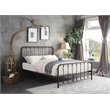 Pemberly Row Traditional Metal Queen Platform Bed in Dark Bronze
