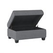 Pemberley Row Microfiber Dark Gray Ottoman Rectangular Interior Storage 33