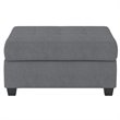 Pemberley Row Microfiber Dark Gray Ottoman Rectangular Interior Storage 33