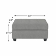 Pemberly Row Microfiber Ottoman with Storage in Gray