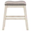Pemberley Row Wood Antique White Counter Height Stools Nailhead Trim Fabric Upholstery 24