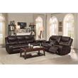 Pemberley Row Faux Leather Brown Sofa Rectangular Reclining 87.5