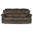 Pemberley Row Microfiber Chocolate Reclining Sofa Rectangular Unassembled