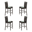 Pemberley Row Metal Black Counter Height Dining Chair Faux Leather 25