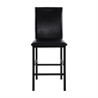 Pemberley Row Metal Black Counter Height Dining Chair Faux Leather 25