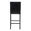 Pemberley Row Metal Black Counter Height Dining Chair Faux Leather 25