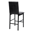Pemberley Row Metal Black Counter Height Dining Chair Faux Leather 25