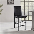 Pemberley Row Metal Black Counter Height Dining Chair Faux Leather 25