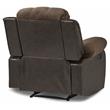 Pemberly Row Traditional Microfiber Reclining Chair in Chocolate