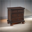 Pemberley Row Wood Brown Cherry Nightstand Rectangular 3-Drawers 30