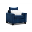 Pemberly Row Accent Chair with Accent Pillows in Navy Blue