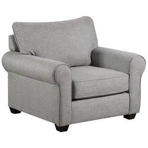Pemberly Row Contemporary Accent Chair in Gray