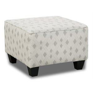 Pemberly Row Fabric Cube Ottoman in Gray