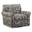 Pemberly Row Swivel Accent Chair with Accent Pillows in Gray