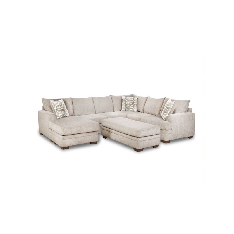 Pemberly Row Storage Ottoman in Cream