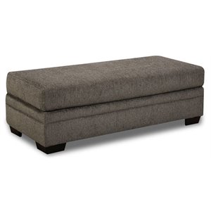 Pemberly Row Fabric Storage Ottoman in Gray