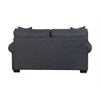 Pemberly Row Loveseat with Accent Pillows in Navy Blue