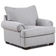 Pemberly Row Fabric Accent Chair in Light Gray