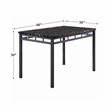 Pemberly Row 5 Piece Faux Marble Top Dining Set in Black
