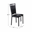 Pemberly Row 5 Piece Faux Marble Top Dining Set in Black
