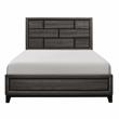 Pemberly Row Modern Wood Grain on Melamine Veneer Eastern King Bed in Gray