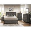 Pemberly Row Modern Wood Grain on Melamine Veneer Eastern King Bed in Gray