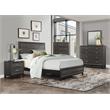 Pemberly Row Modern Wood Grain on Melamine Veneer Eastern King Bed in Gray