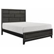 Pemberly Row Modern Wood Grain on Melamine Veneer Eastern King Bed in Gray