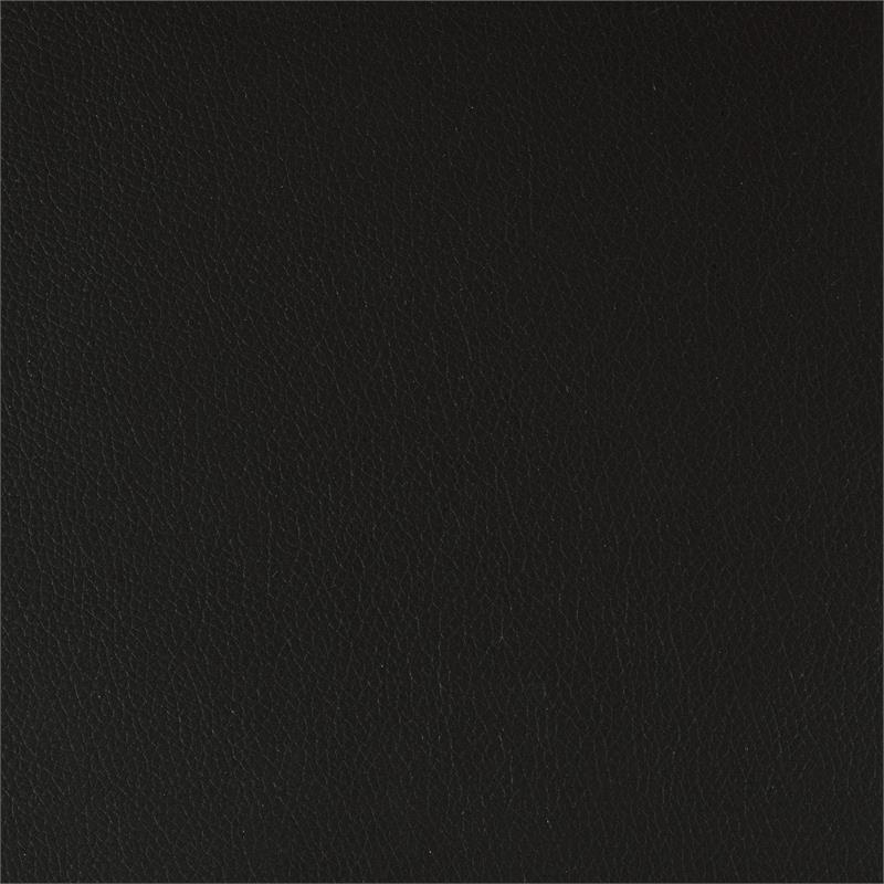 Pemberly Row Contemporary Upholstery Headboard Wood Twin Bed in Gray/Black