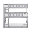 Pemberley Row Wood Gray Bunk Bed Rectangular Convertible 77.5