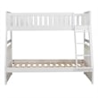 Pemberly Row Transitional Wood Twin over Full Bunk Bed in White