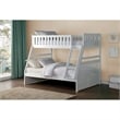 Pemberly Row Transitional Wood Twin over Full Bunk Bed in White