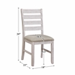 Pemberly Row 5-Piece Transitional Wood Dining Set in Grayish White and Brown
