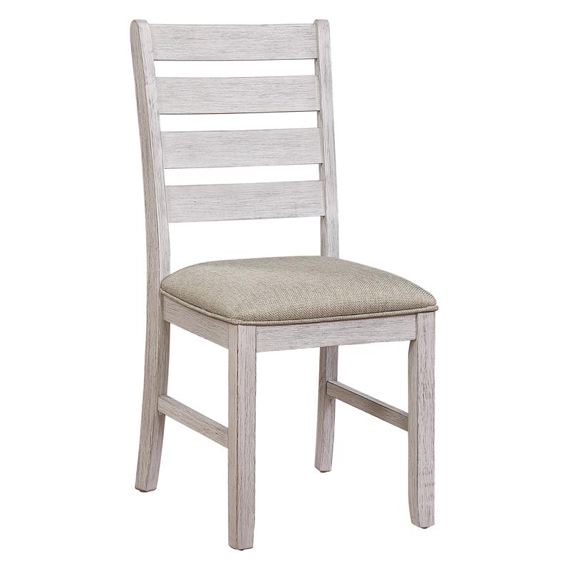 Pemberly Row 5-Piece Transitional Wood Dining Set in Grayish White and Brown
