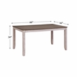 Pemberly Row 5-Piece Transitional Wood Dining Set in Grayish White and Brown