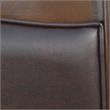 Pemberley Row Wood Brown Cherry Dining Set Round Faux Leather Upholstery 54