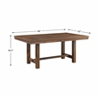Pemberly Row 5-Piece Transitional Wood Dining Set in Brown and Beige