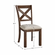 Pemberly Row 5-Piece Transitional Wood Dining Set in Brown and Beige