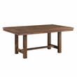 Pemberly Row 5-Piece Transitional Wood Dining Set in Brown and Beige
