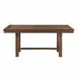 Pemberly Row 5-Piece Transitional Wood Dining Set in Brown and Beige